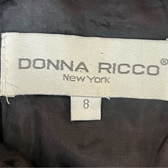 Donna Ricco New York Black Sleeveless Paneled Tank Dress Size 8 - Picture 8 of 10